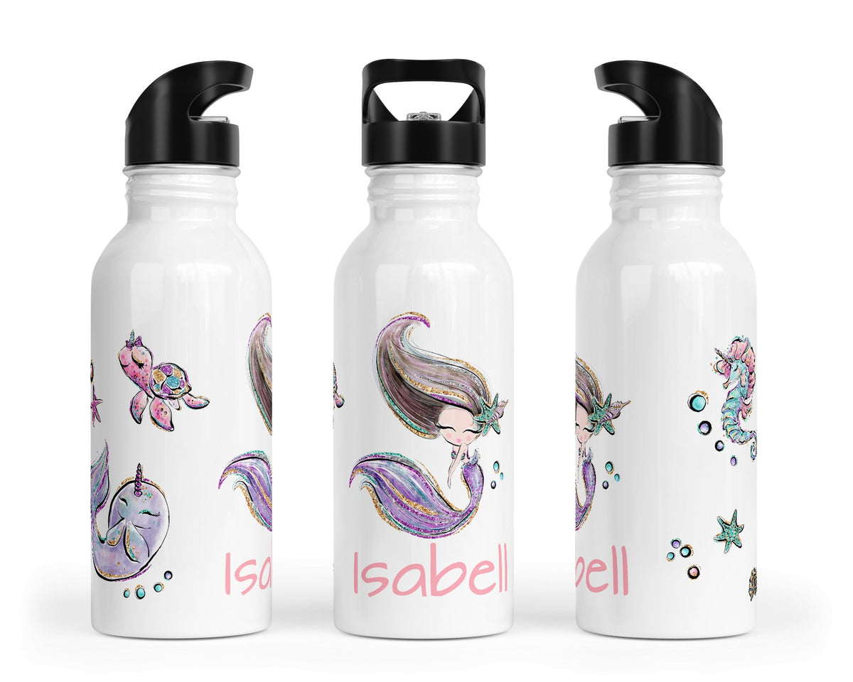 Personalisierte Edelstahl Trinkflasche 15.mermaids