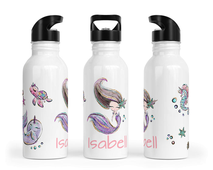Personalisierte Edelstahl Trinkflasche 15.mermaids