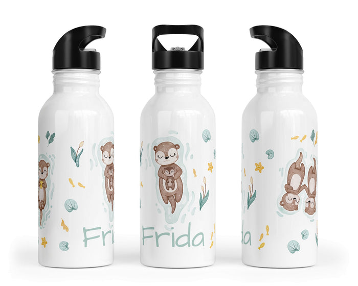 Personalisierte Edelstahl Trinkflasche 21.Otter