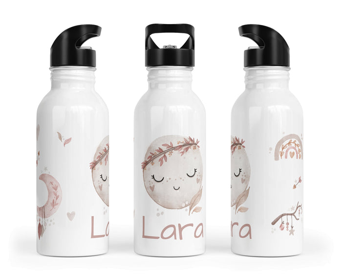 Personalisierte Edelstahl Trinkflasche 2.boho sky