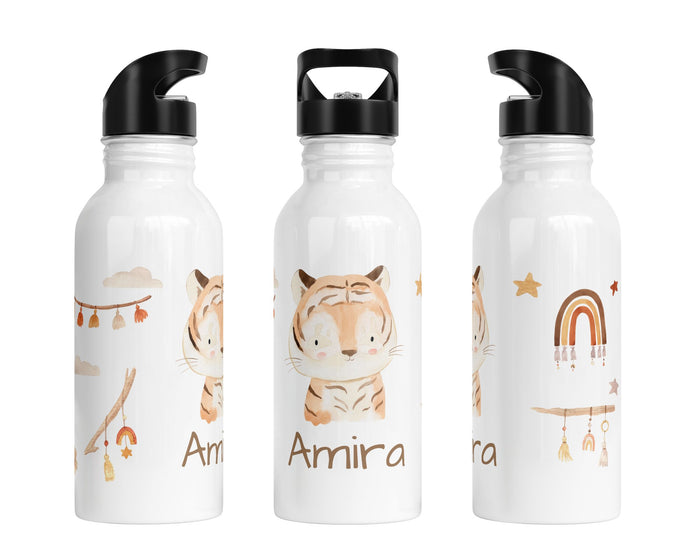 Personalisierte Edelstahl Trinkflasche 34.Tiger