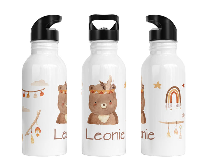 Personalisierte Edelstahl Trinkflasche 35.Bär