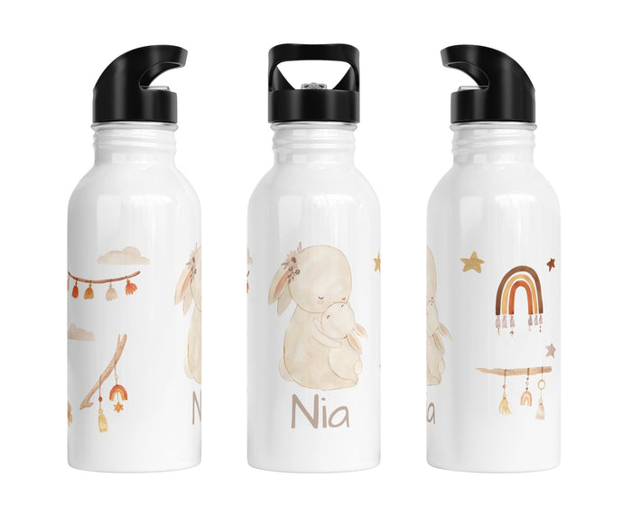 Personalisierte Edelstahl Trinkflasche 37.Hase