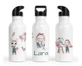 Personalisierte Edelstahl Trinkflasche 58. Artist Bunny