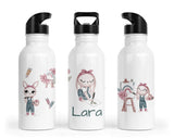 Personalisierte Edelstahl Trinkflasche 58. Artist Bunny - Mamikes