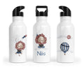 Personalisierte Edelstahl Trinkflasche 59. Raketen Löwe