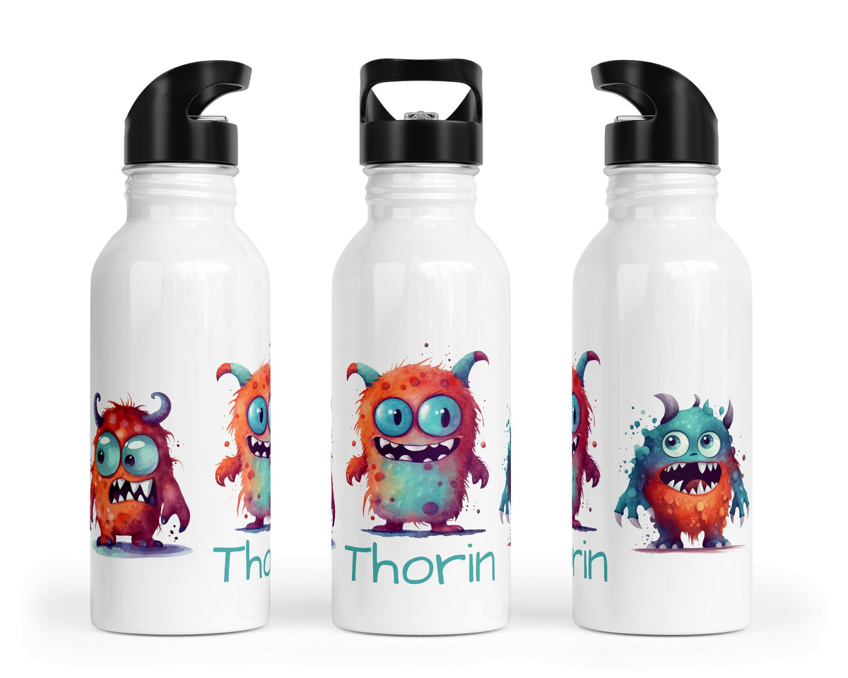 Personalisierte Edelstahl Trinkflasche 60.Monster