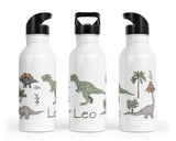 Personalisierte Edelstahl Trinkflasche 62.Dino Park - Mamikes