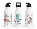 Personalisierte Edelstahl Trinkflasche 64.Dinos
