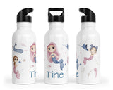 Personalisierte Edelstahl Trinkflasche 67.Meerjungfrau 2 - Mamikes