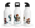 Personalisierte Edelstahl Trinkflasche 76.Drachenritter
