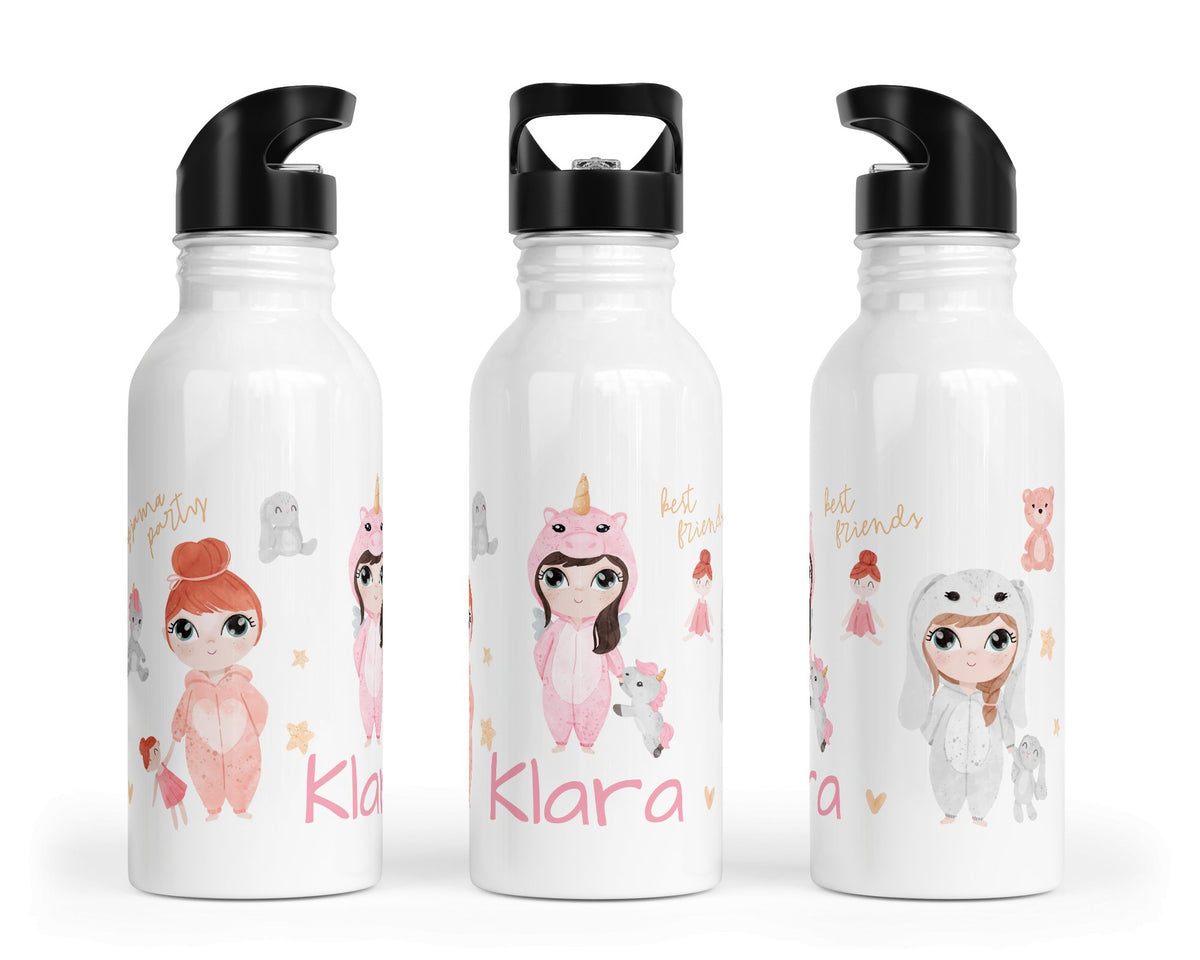 Personalisierte Edelstahl Trinkflasche 84.Pyjama Party