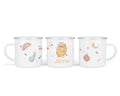 Personalisierte Emailletasse 1.boho fruits