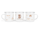 Personalisierte Emaille-Tasse ‚Katze' mit Namen von zwanzigzwo – 300 ml Kinderbecher