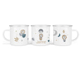 Personalisierte Emaille-Tasse ‚lion moon' mit Namen von zwanzigzwo – 300 ml Kinderbecher