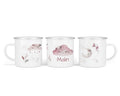 Personalisierte Emailletasse 29.boho cloud