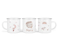 Personalisierte Emailletasse 2.boho sky