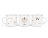 Personalisierte Emaille-Tasse ‚Elefant' mit Namen von zwanzigzwo – 300 ml Kinderbecher