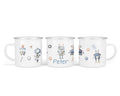 Personalisierte Emailletasse 39.robo kids