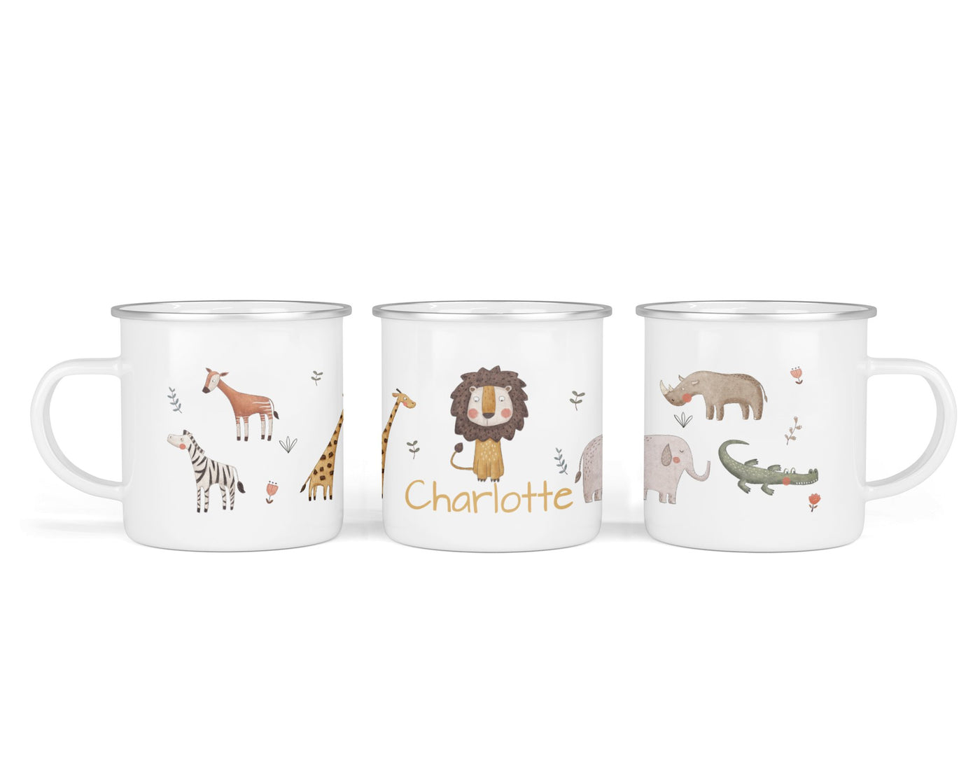 Personalisierte Emaille-Tasse ‚big 7' mit Namen von zwanzigzwo – 300 ml Kinderbecher