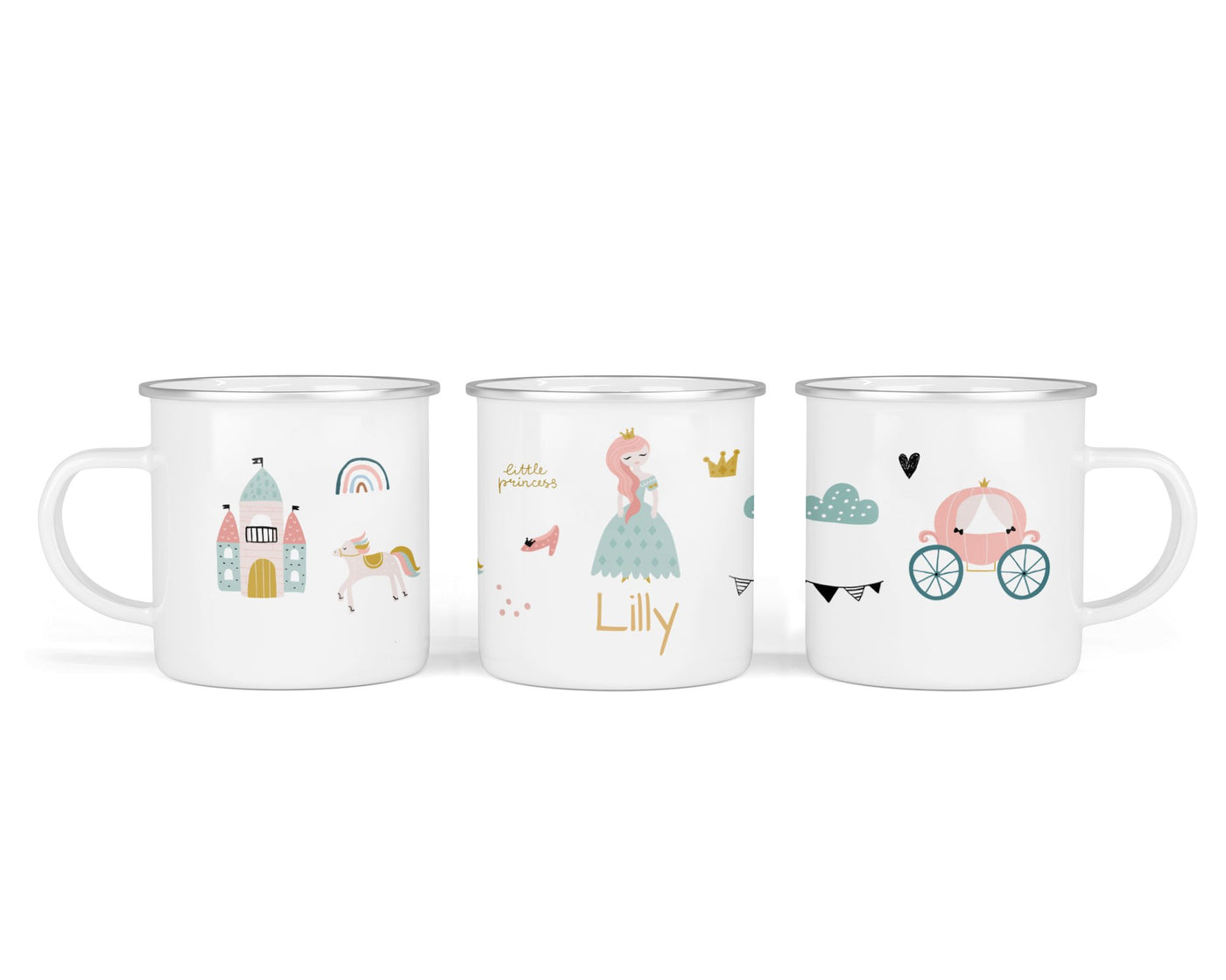 Personalisierte Emaille-Tasse ‚little princes' mit Namen von zwanzigzwo – 300 ml