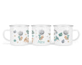 Personalisierte Emailletasse 74. Dino Moon