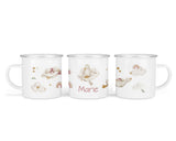 Personalisierte Emailletasse 77. Fluffy cuddle - Mamikes