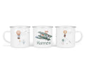 Personalisierte Emailletasse 9.sky woodland