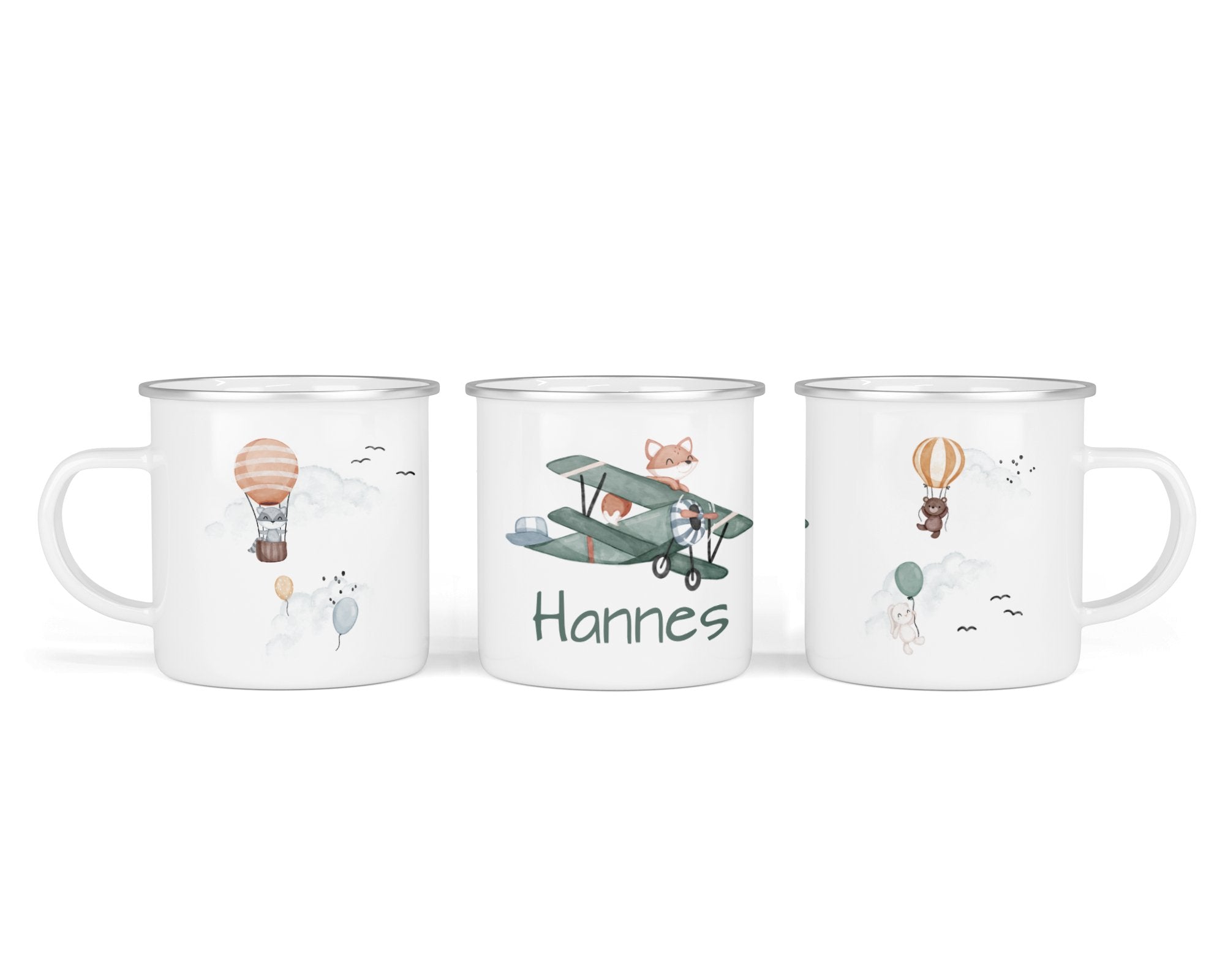 Personalisierte Emailletasse 9.sky woodland - Mamikes