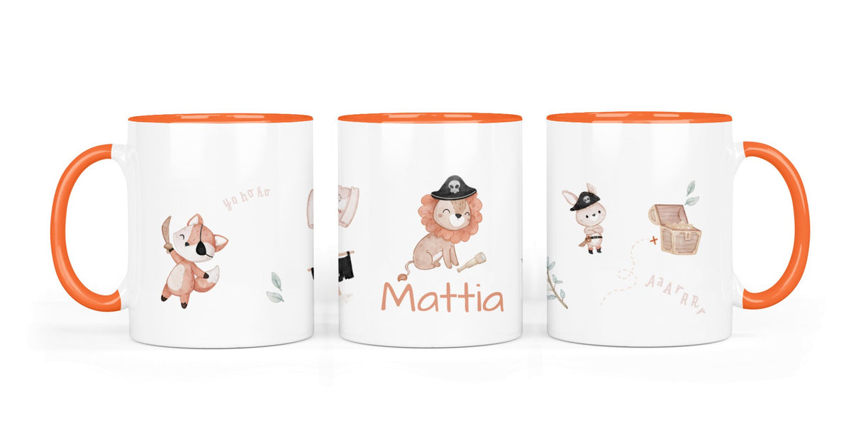 Personalisierte Keramiktasse (7 Farben) 10.pirate woodland