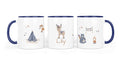 Personalisierte Keramiktasse (7 Farben) 11.woodland animals