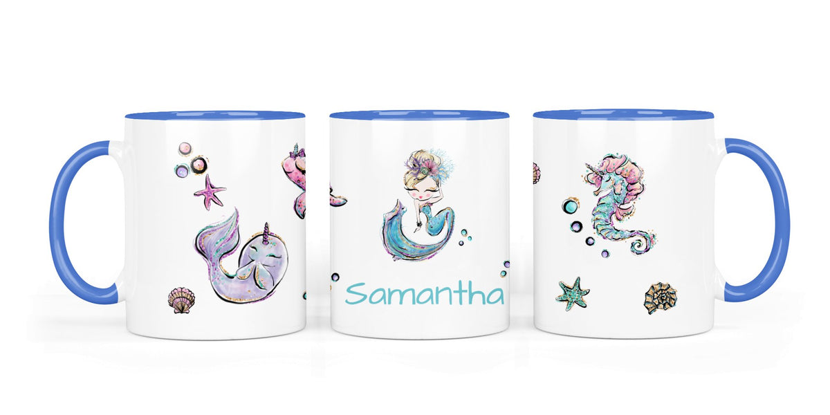 Personalisierte Keramiktasse (7 Farben) 16.mermaids 2