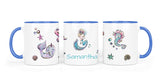 Personalisierte Keramiktasse (7 Farben) 16.mermaids 2 - Mamikes