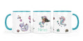 Personalisierte Keramiktasse (7 Farben) 17.mermaids 3