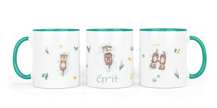 Personalisierte Keramiktasse (7 Farben) 21.Otter