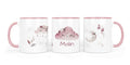 Personalisierte Keramiktasse (7 Farben) 29.boho cloud