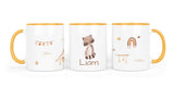 Personalisierte Keramiktasse (7 Farben) 32.Waschbär - Mamikes