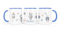 Personalisierte Keramiktasse (7 Farben) 39.robo kids
