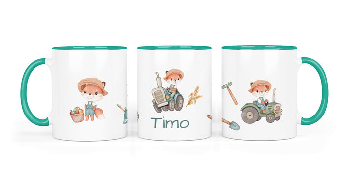 Personalisierte Keramiktasse (7 Farben) 44.Bauernhof