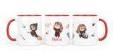 Personalisierte Keramiktasse (7 Farben) 52. Hexe - Mamikes