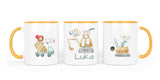 Personalisierte Keramiktasse (7 Farben) 53.Tierbaustelle - Mamikes