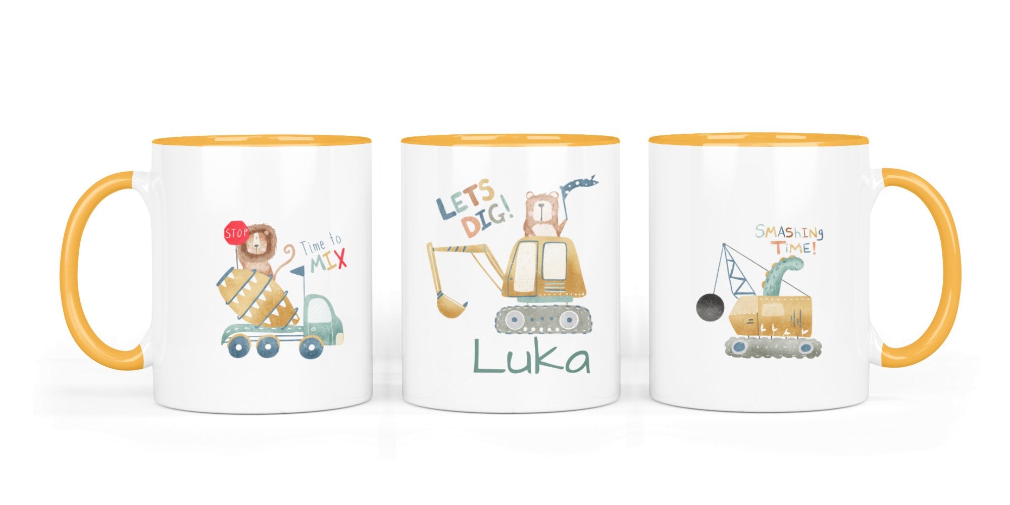 Personalisierte Keramiktasse (7 Farben) 53.Tierbaustelle - Mamikes