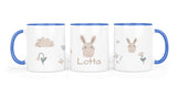 Personalisierte Keramiktasse (7 Farben) 57.Hasen Garten - Mamikes