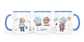 Personalisierte Keramiktasse (7 Farben) 63. Gamer Dudes