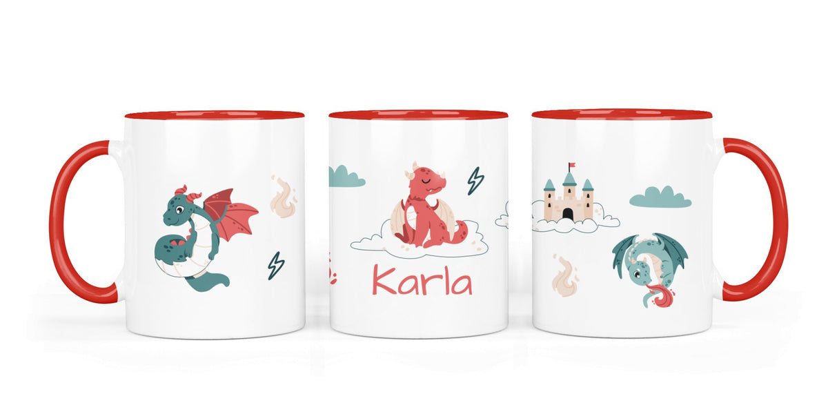 Personalisierte Keramiktasse (7 Farben) 65.Drache