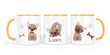 Personalisierte Keramiktasse (7 Farben) 66. Hund - Mamikes