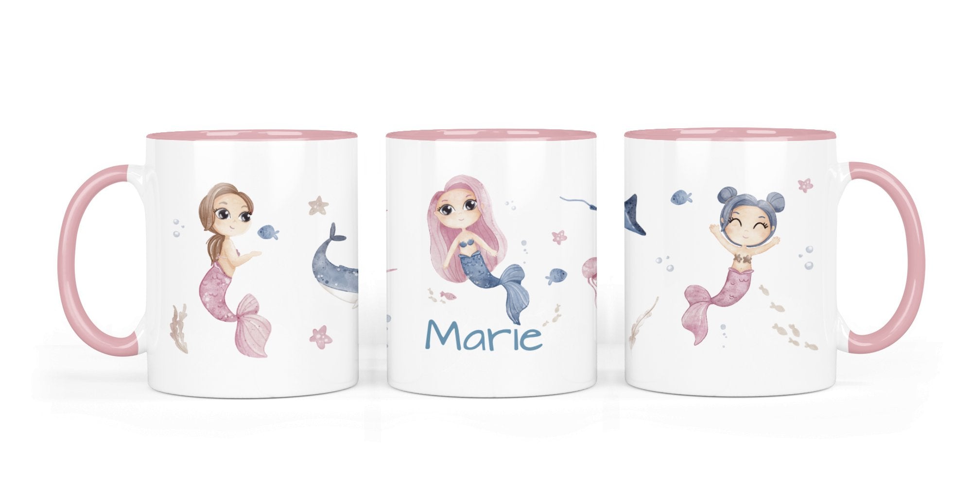 Personalisierte Keramiktasse (7 Farben) 67.Meerjungfrau 2 - Mamikes