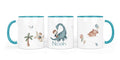 Personalisierte Keramiktasse (7 Farben) 6.Dinoreiter