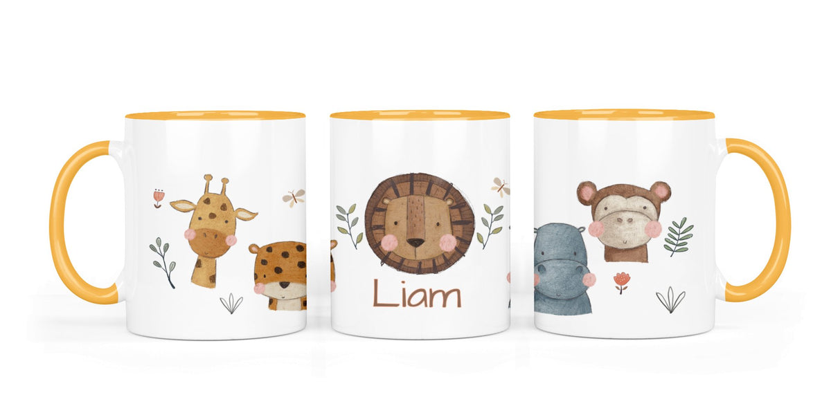 Personalisierte Keramiktasse (7 Farben) 70. african animals