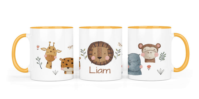 Personalisierte Keramiktasse (7 Farben) 70. african animals